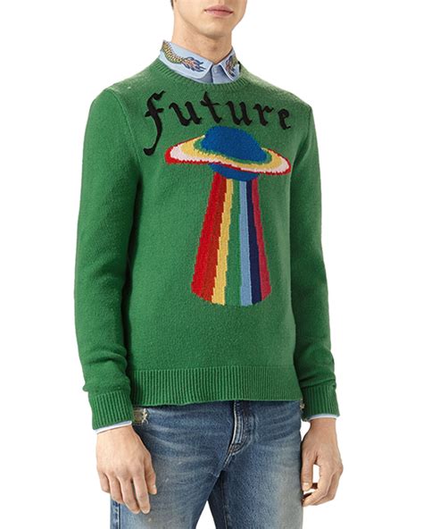 gucci green future sweater